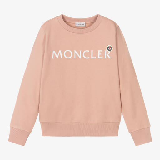 Moncler Enfant-Teen Pink Logo Sweatshirt | Childrensalon