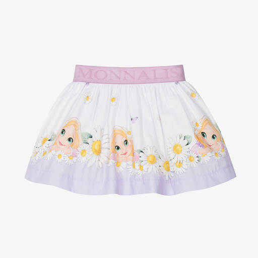 Monnalisa-Baby Girls Purple Cotton Disney Skirt | Childrensalon