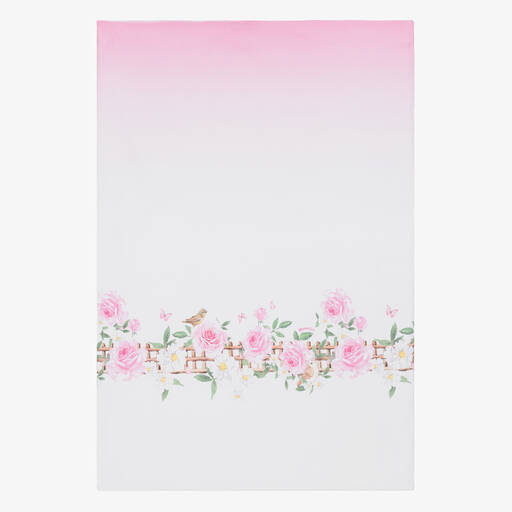 Monnalisa-Girls Floral Cotton Padded Blanket (94cm) | Childrensalon