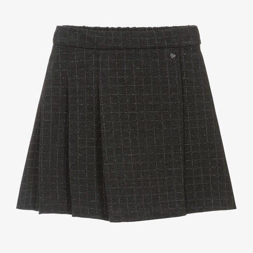 Monnalisa-Girls Grey Check Milano Skort | Childrensalon