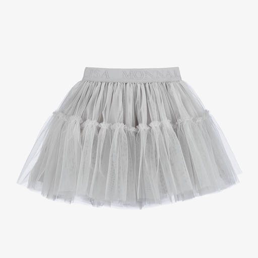 Monnalisa-Girls Grey Tulle Tutu Skirt | Childrensalon