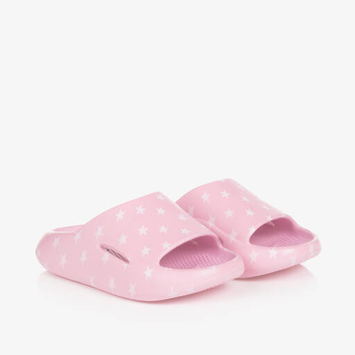 Monnalisa-Girls Pink & White Star Sliders | Childrensalon