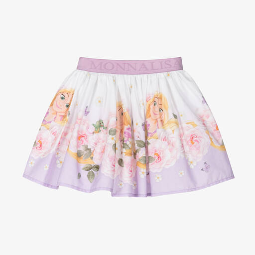 Monnalisa-Girls Purple Cotton Disney Skirt | Childrensalon