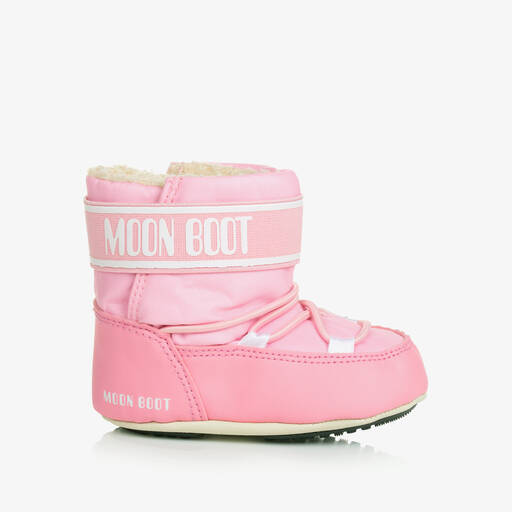 Moon Boot-بوت للثلج أطفال بناتي لون زهري وأبيض | Childrensalon