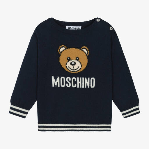 Moschino Baby-Blue Cotton & Wool Sweater | Childrensalon