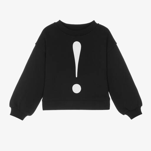 Moschino Kid-Teen-Girls Black Cotton Sweatshirt | Childrensalon
