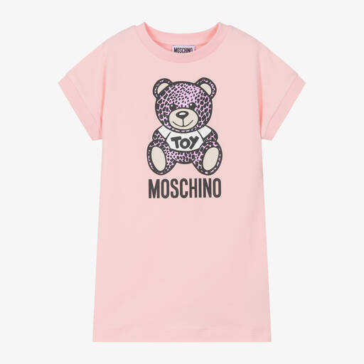 Moschino Kid-Teen- Girls Pink Cotton Jersey Dress  | Childrensalon