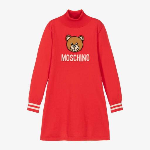 Moschino Kid-Teen-Girls Red Sweater Dress | Childrensalon