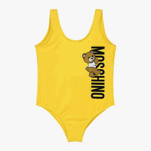 Moschino Kid-Teen-Girls Yellow Teddy Bear Swimsuit | Childrensalon