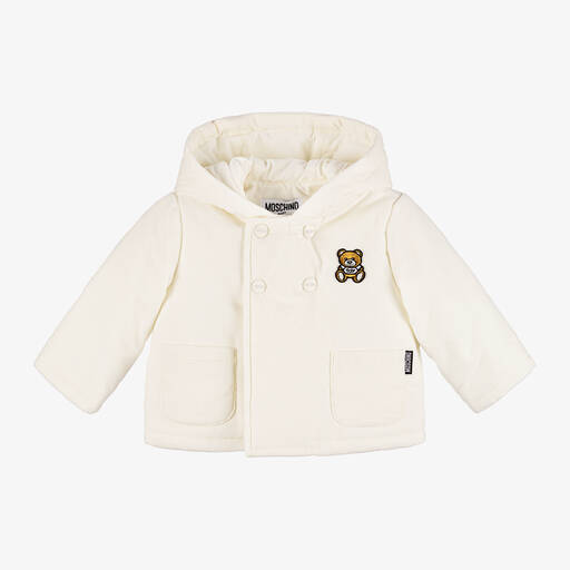 Moschino Baby-Ivory Corduroy Pram Coat | Childrensalon