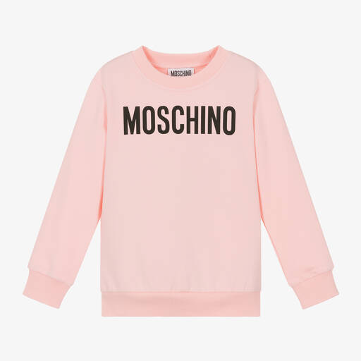 Moschino Kid-Teen-Pink Cotton Sweatshirt | Childrensalon