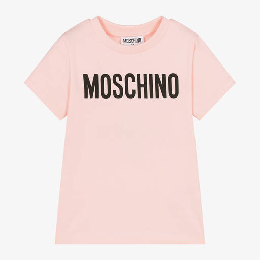 Moschino Kid-Teen-Pink Cotton T-Shirt | Childrensalon