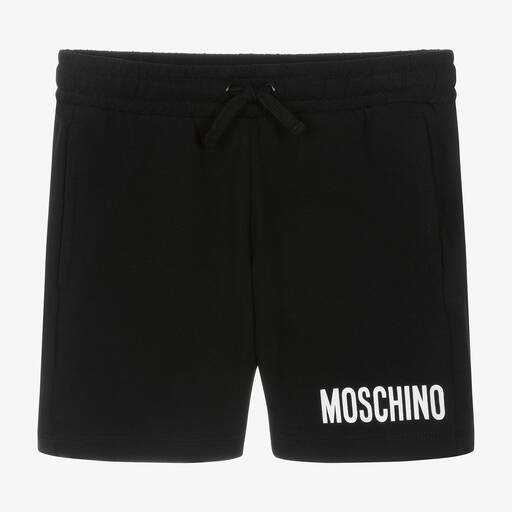Moschino Kid-Teen-Teen Boys Black Cotton Shorts | Childrensalon