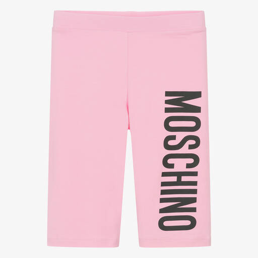 Moschino Kid-Teen-Teen Girls Pink Cotton Cycling Shorts | Childrensalon