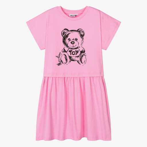 Moschino Kid-Teen-Teen Girls Pink Cotton Dress | Childrensalon