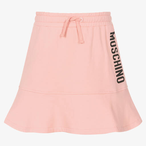 Moschino Kid-Teen-Teen Girls Pink Cotton Jersey Skirt | Childrensalon