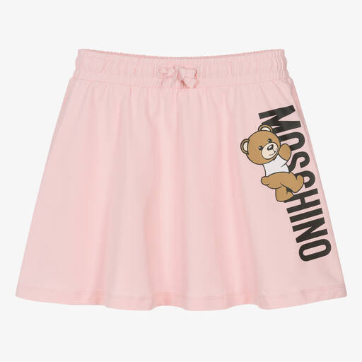Moschino Kid-Teen-Teen Girls Pink Cotton Teddy Bear Skirt | Childrensalon
