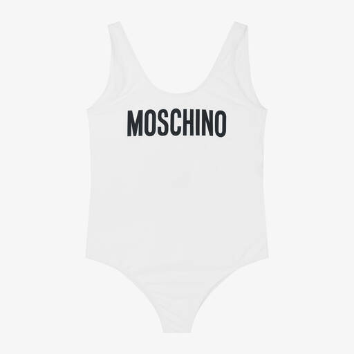 Moschino Kid-Teen-Teen Girls White Swimsuit | Childrensalon
