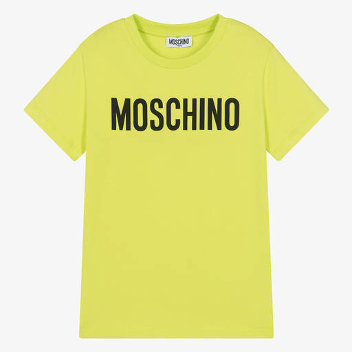 Moschino Kid-Teen-Teen Lime Green Cotton T-Shirt | Childrensalon