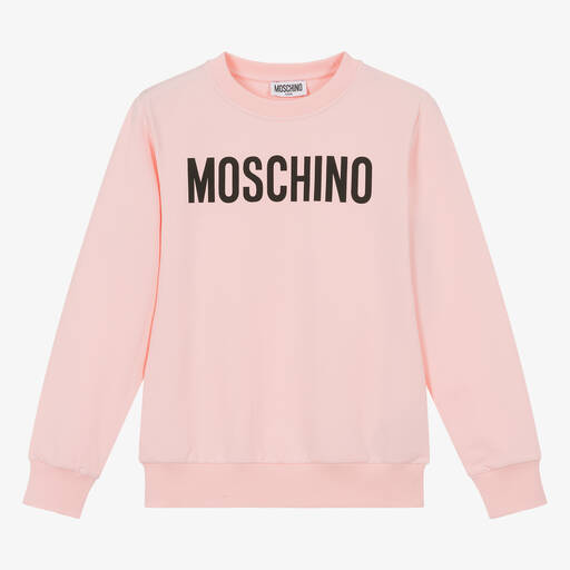Moschino Kid-Teen-Teen Pink Cotton Sweatshirt | Childrensalon