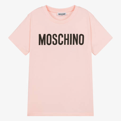 Moschino Kid-Teen-Teen Pink Cotton T-Shirt | Childrensalon