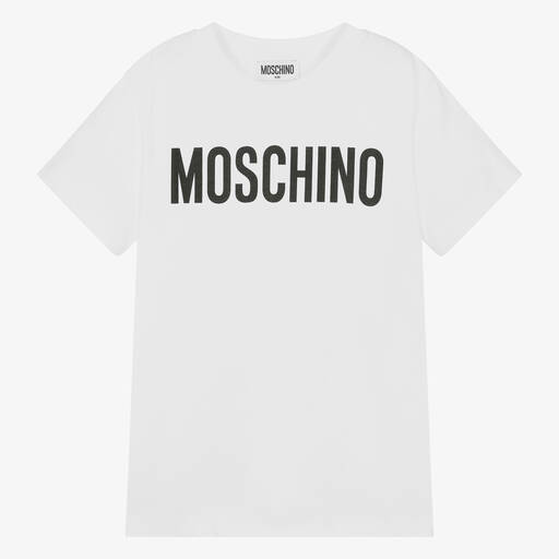 Moschino Kid-Teen-تيشيرت قطن جيرسي لون أبيض | Childrensalon