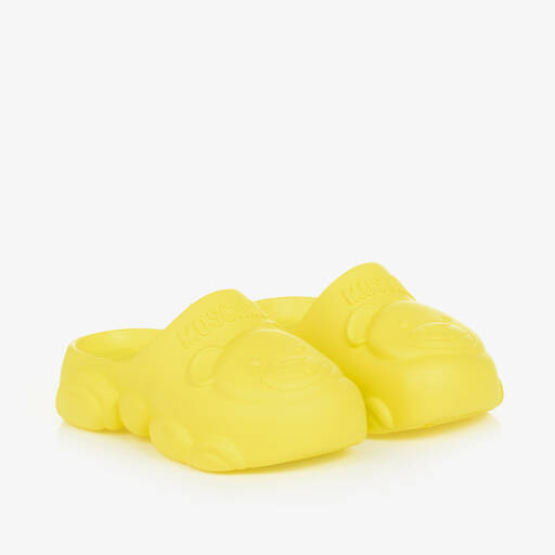 Moschino Kid-Teen-Yellow Teddy Bear Clogs | Childrensalon