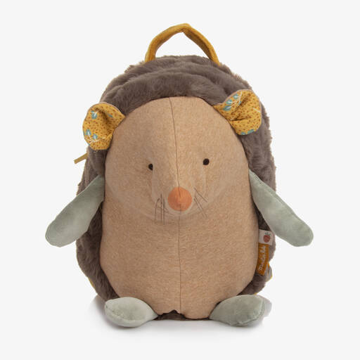 Moulin Roty-Beige Hedgehog Backpack (25cm) | Childrensalon