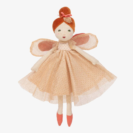 Moulin Roty-Розово-золотая кукла Фея из тюля (30см) | Childrensalon