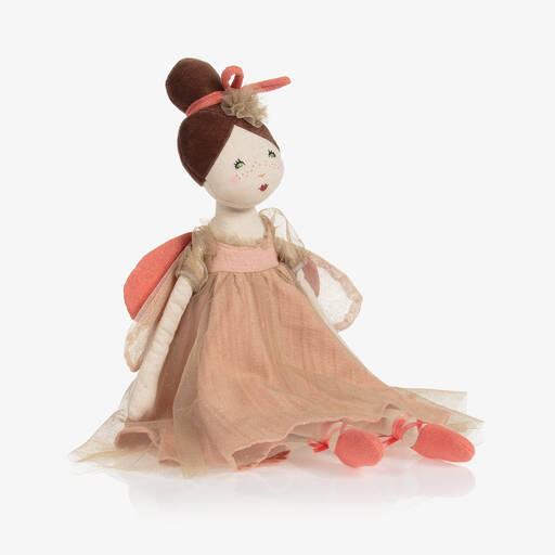 Moulin Roty-Розово-золотистая кукла Фея из тюля (45см) | Childrensalon