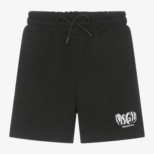MSGM-Boys Black Cotton Jersey Shorts | Childrensalon