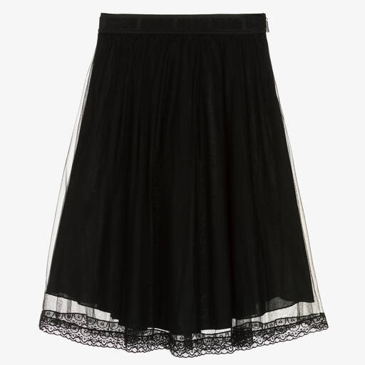 MSGM-Teen Girls Black Tulle Skirt | Childrensalon