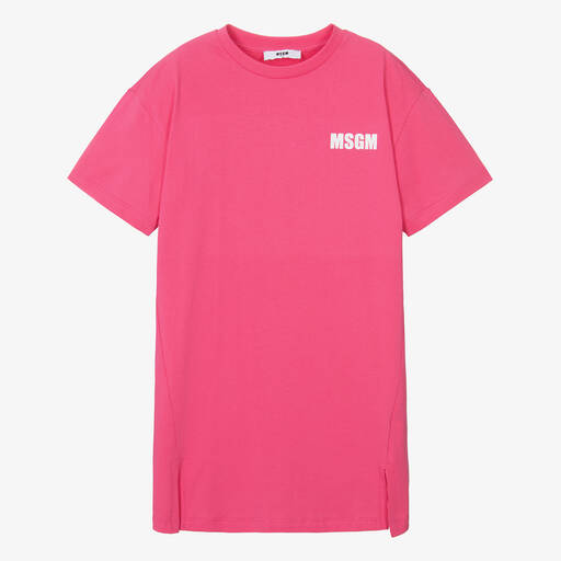 MSGM-Teen Girls Fuchsia Pink T-Shirt Dress | Childrensalon