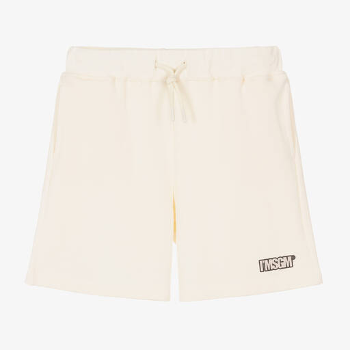 MSGM-Teen Ivory Cotton Jersey Shorts | Childrensalon