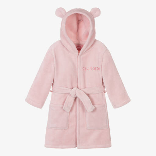 My 1st Years-Розовый персонализированный халат из плюшевого флиса | Childrensalon