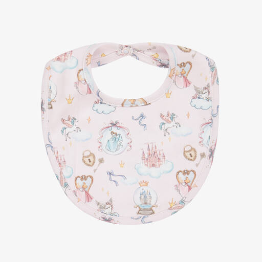 My Little Pie-Baby Girls Pink Princess Print Bib | Childrensalon