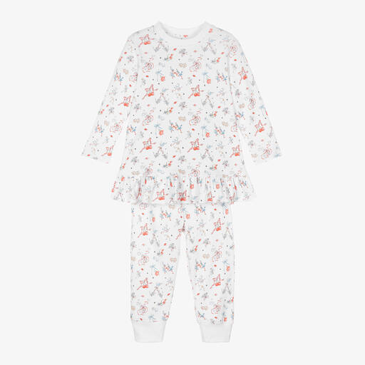 My Little Pie-Girls White Supima Cotton Adele Pyjamas | Childrensalon