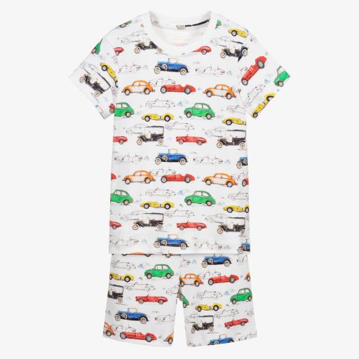 My Little Pie-White Cotton Cars Pyjamas | Childrensalon