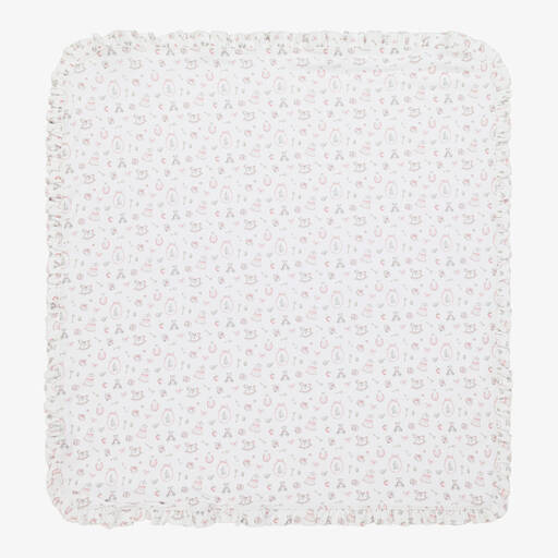 My Little Pie-White Supima Cotton Delicate Pink Blanket (80cm) | Childrensalon