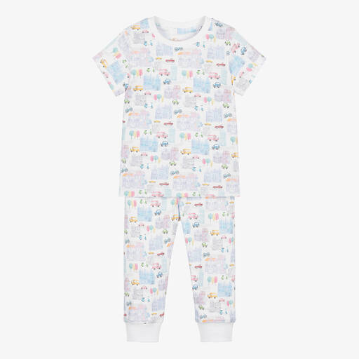 My Little Pie-White Supima Cotton Megacity Print Pyjamas | Childrensalon