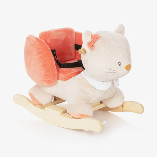 Nattou-Pink Cat Rocking Toy (59cm) | Childrensalon