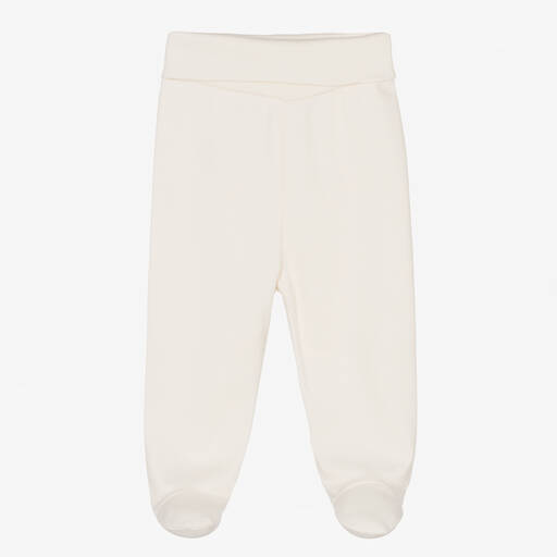 NaturaPura-Ivory Organic Cotton Teddy Baby Trousers | Childrensalon