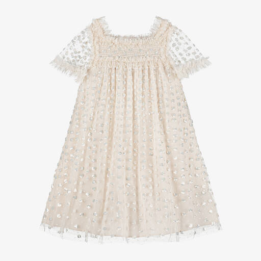 Needle & Thread-Girls Ivory Sequin Tulle Dress | Childrensalon