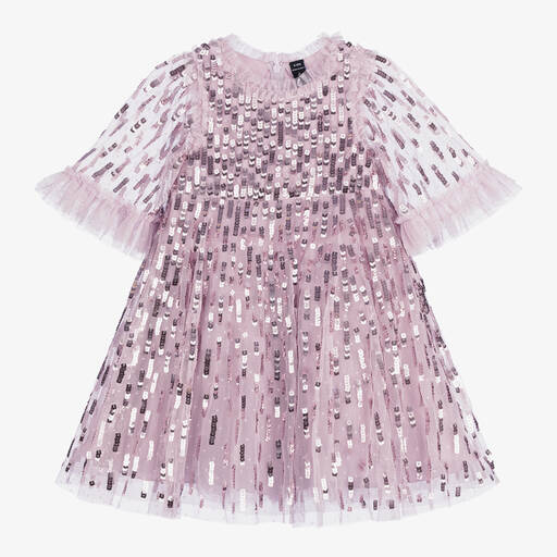 Needle & Thread-Girls Lilac Pink Tulle & Sequin Dress | Childrensalon