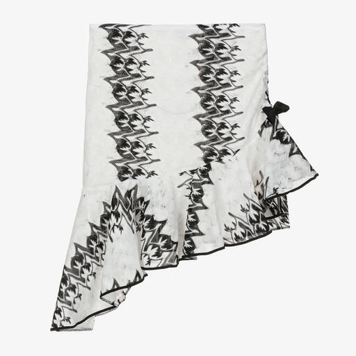 Nessi Byrd-Girls Black & White Beach Skirt (UV50) | Childrensalon