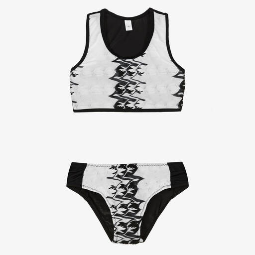 Nessi Byrd-Girls Black & White Bikini (UV50) | Childrensalon