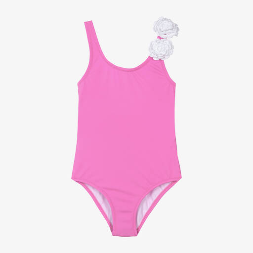 Nessi Byrd-Girls Pink Swimsuit (UV50) | Childrensalon