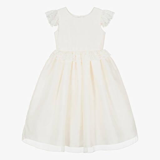 Nicki Macfarlane-Кремовое платье из шелка и кружева | Childrensalon