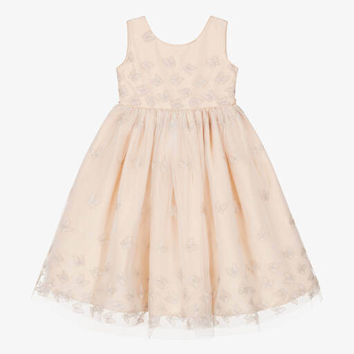 Nicki Macfarlane-Girls Pink Taffeta & Tulle Butterfly Dress  | Childrensalon