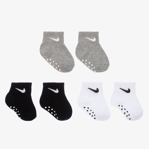 Nike-Baby Cotton Logo Socks (3 Pack) | Childrensalon